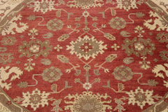Wool Oriental Rugs, Round Rug, Oushak Rugs, 8x8 Round Carpet, Rug Decor