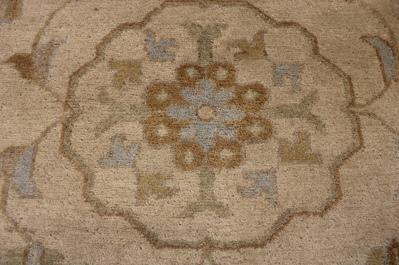 Round Rug, Oushak Rug, Hand Knotted Wool Rug, Round Carpet, Indian Rug 