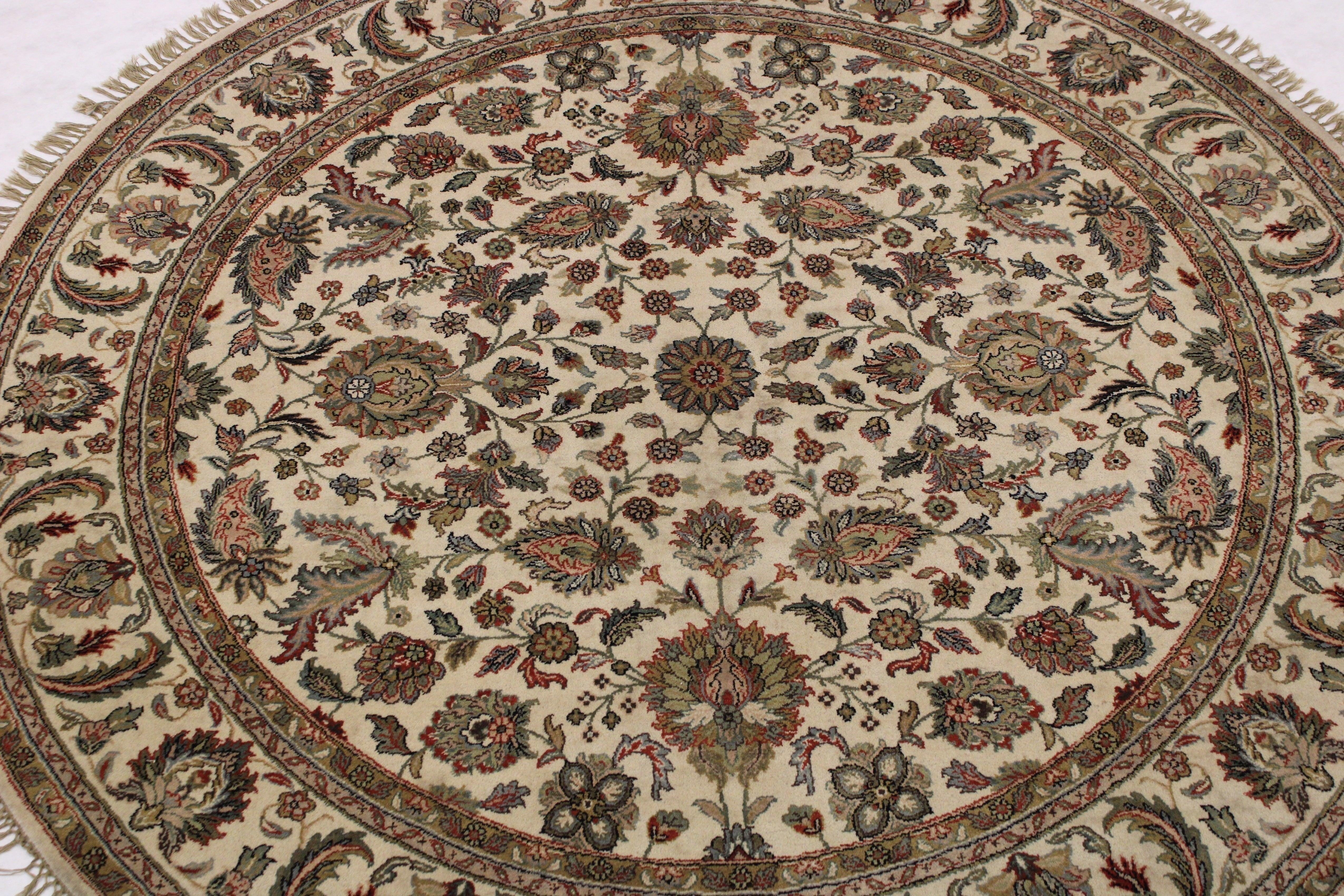 Oushak Rug, Round Rug, Wool Oriental Rug, Indian Rugs, Rug On Carpet 