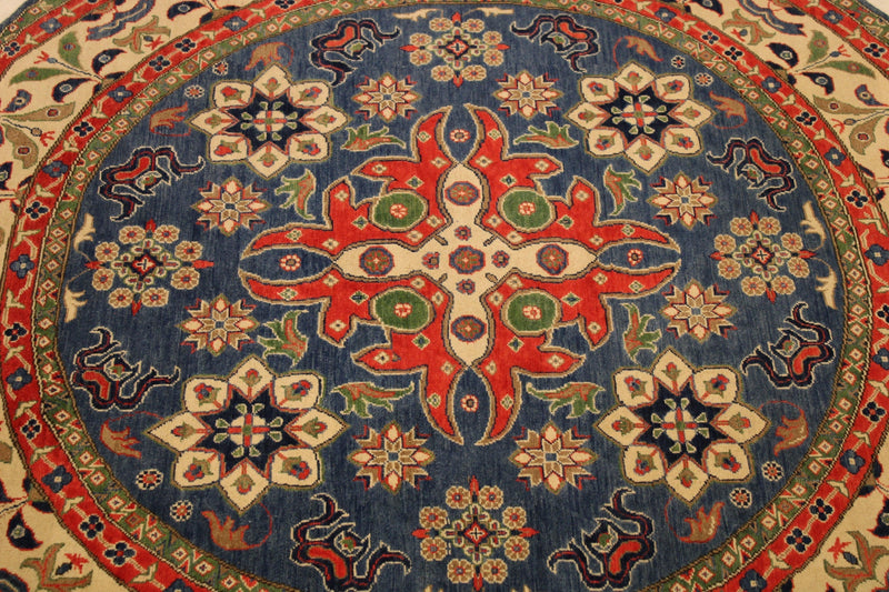 Kazak Rug, Round Rug, Afghan Rug, Round Carpet, Area Rug Sizes