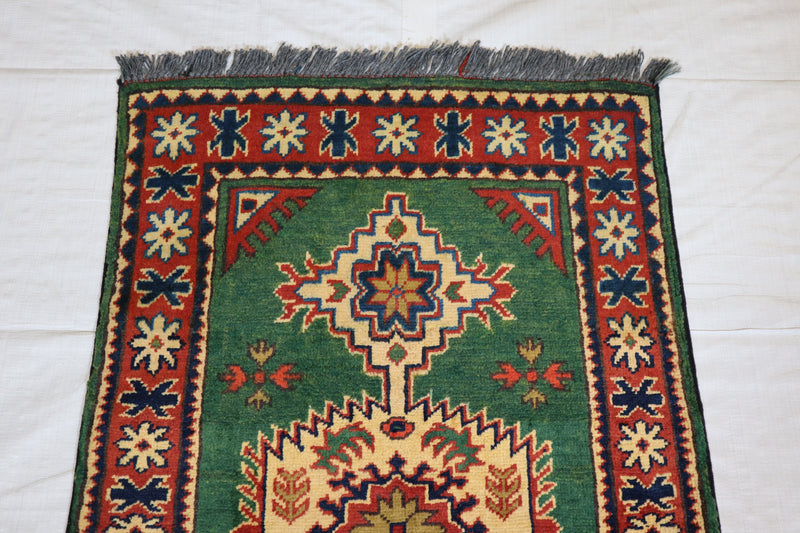 Afghan Kargahi Rug, Tribal Rug, 2x3 Area Rug, Turkman Rug