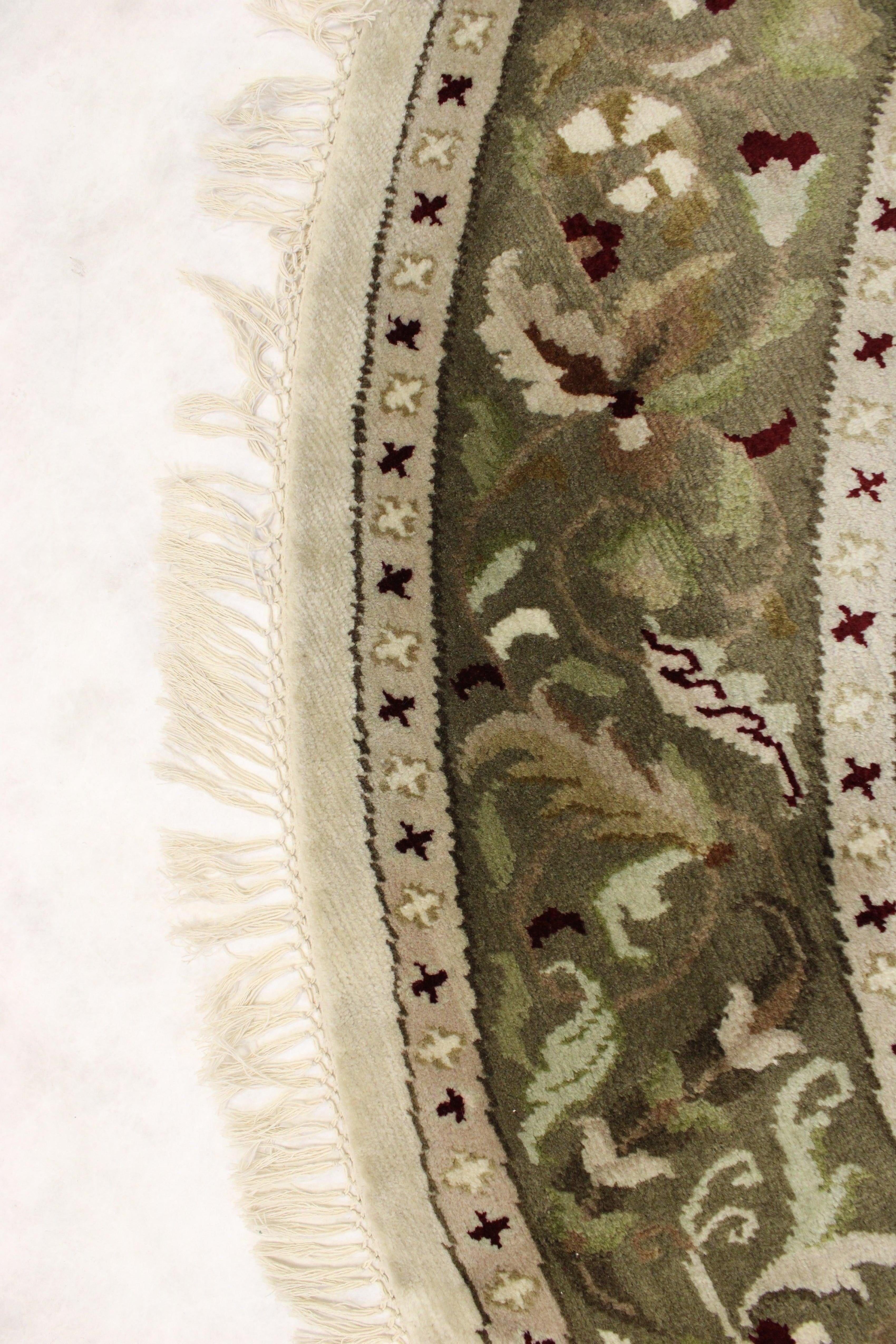 Modern Rug, Round Rugs, Agra Rug, Oriental Area Rugs, Indian Rug 