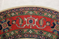 7'11" x 7'11" ft. Afghani Kazaak Round Rug
