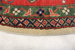 7'11" x 7'11" ft. Afghani Kazaak Round Rug
