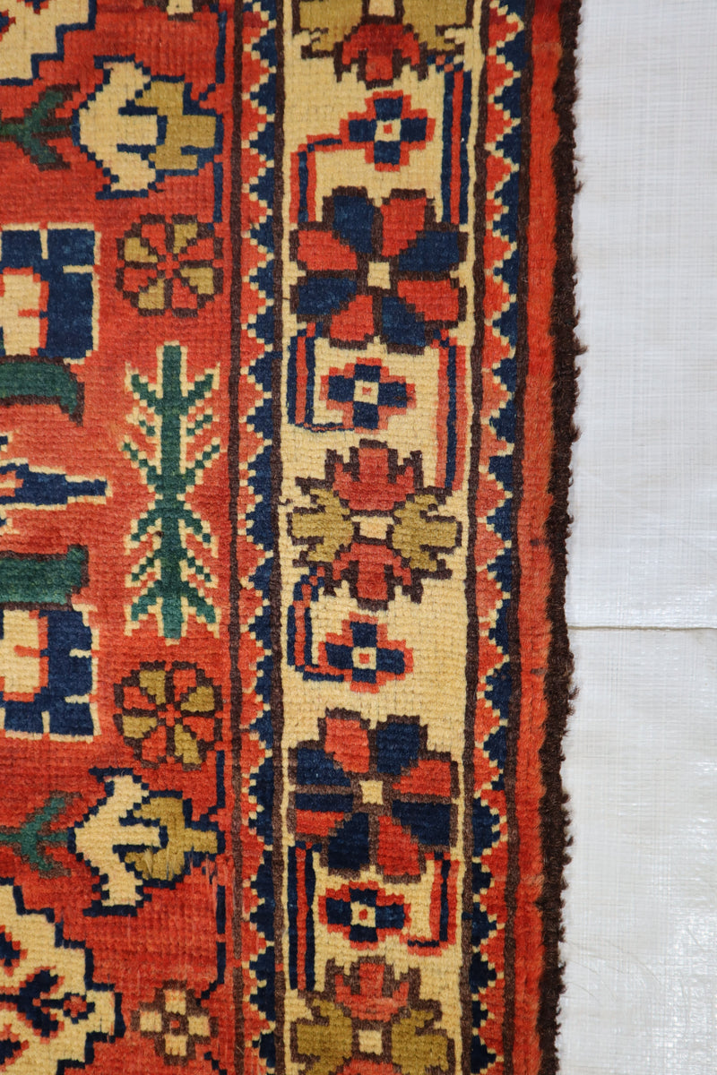 Afghan Area Rug, Hand Knotted Tribal Rug, Afghan Kargahi Rug