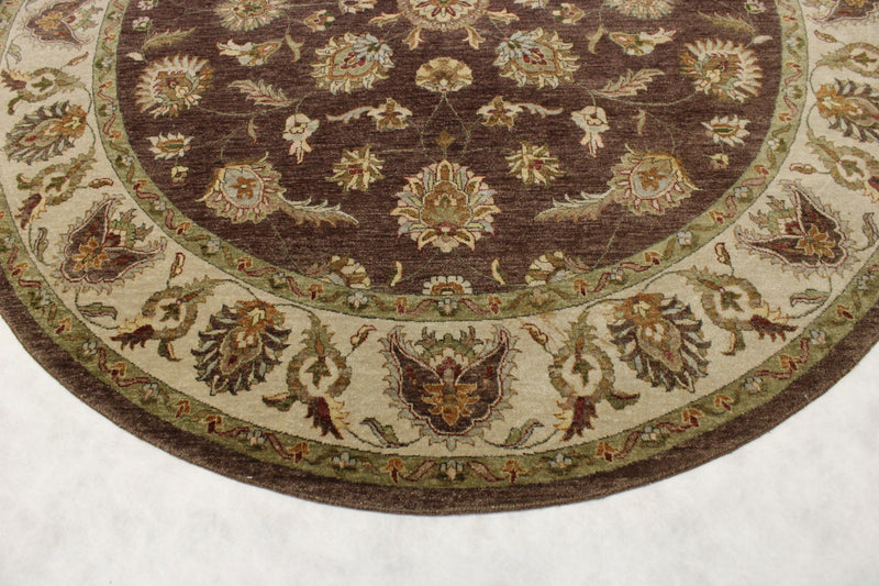    Round Rug, Oriental Rug, Knotted Rug, Indian Rug, Round Carpet 