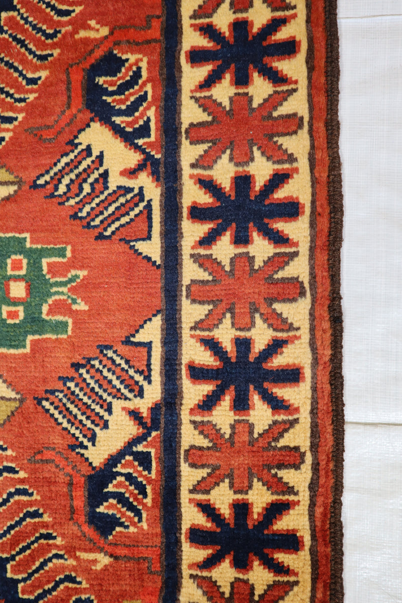 Afghan Kargahi Rug, Oriental Rug, Area Rug, Wool Rug