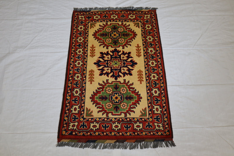 Turkman Rug, Afghan Rug, Hand Knotted Rug, 2x3 Rug