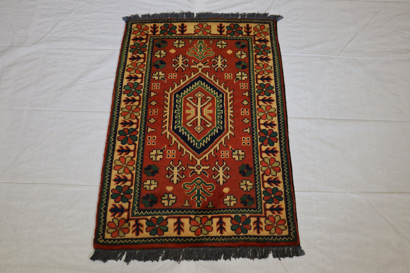 Afghan Rug, Oriental Rug, Turkman Rug, 2x3 Area Rug