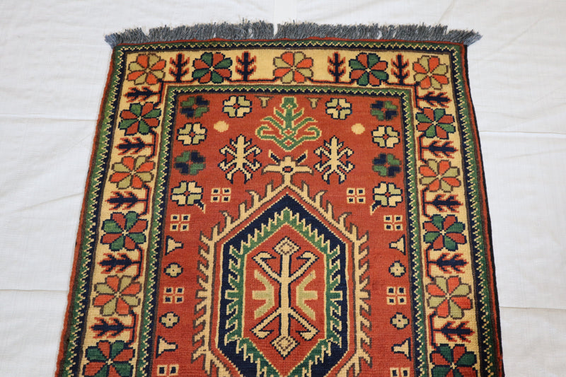 Afghan Rug, Oriental Rug, Turkman Rug, 2x3 Area Rug