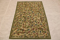 Tapestry Rug, Needlepoint Rug, Colorful Rug, 4x6 Area Rug