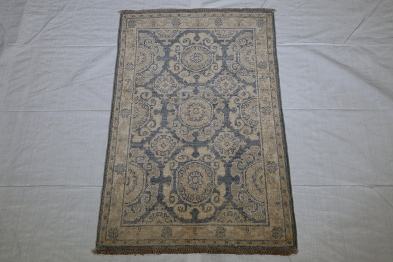 Khotan Rug, Oriental Rug, Hand Knotted Rug, 2x3 Rug