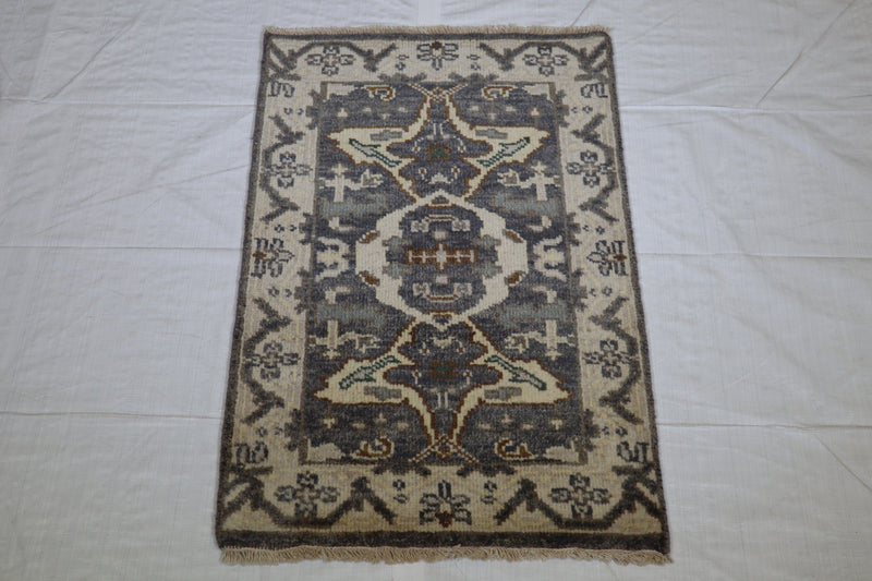 Oushak Rug, Persian Design Rug, Indian Wool Rug, 2x3