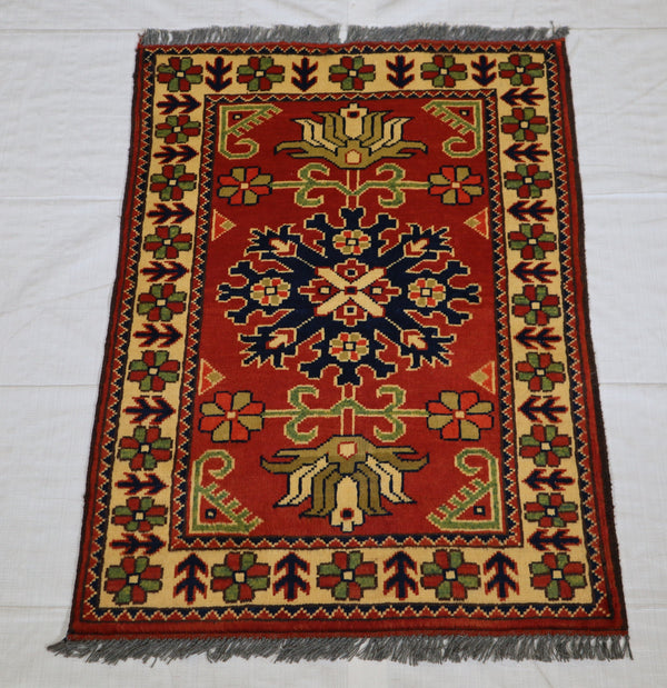 Afghan Kargahi Rug, Turkman Rug, Oriental Wool Rug