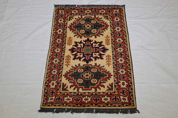 Afghan Kargahi Rug, Hand Knotted Rug, Turkman Rug