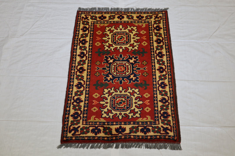 Afghan Kargahi Rug, Hand Knotted Tribal Rug