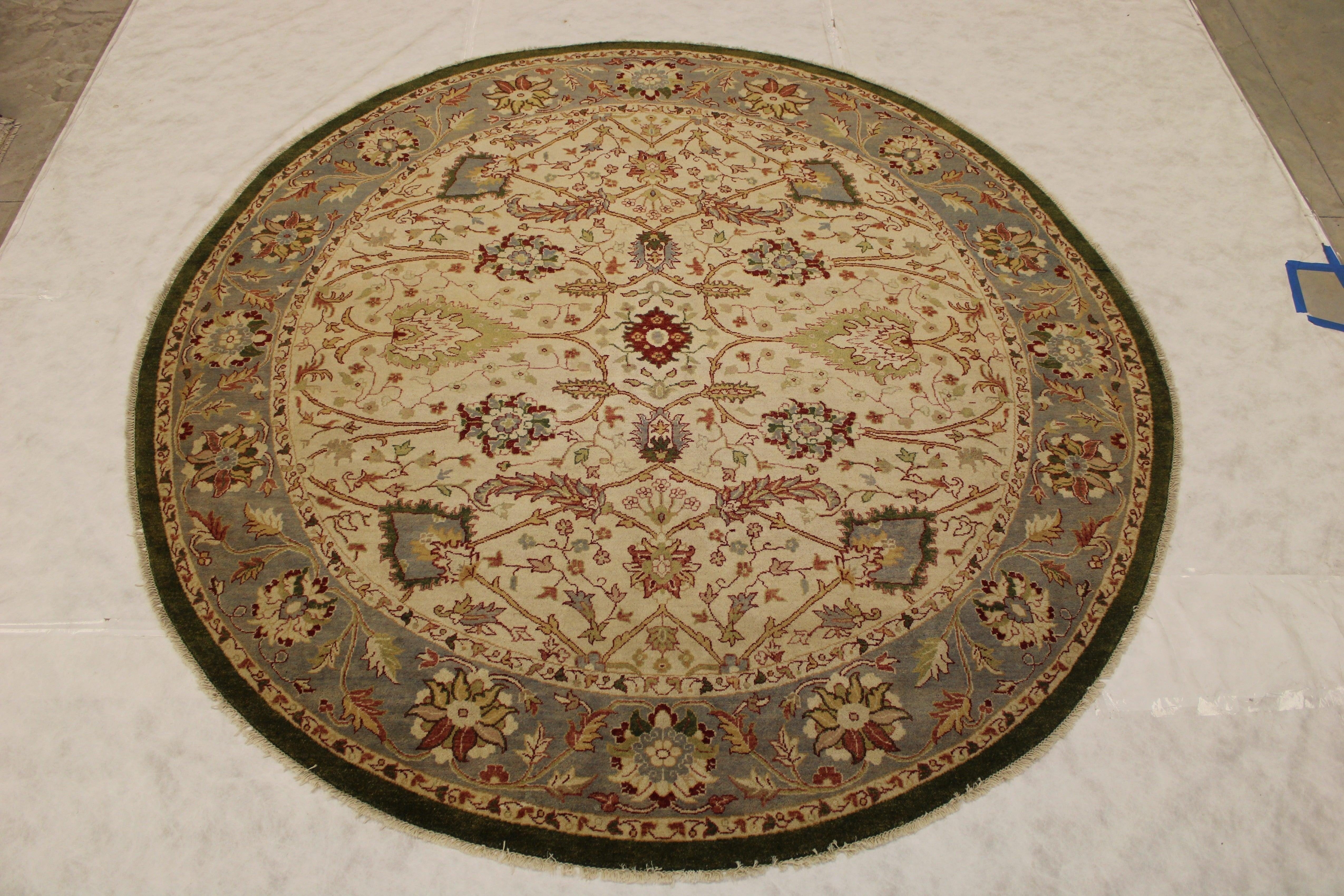 Round Rug, Oushak Rug, Hand Knotted, Colorful Rugs, Authentic Rug