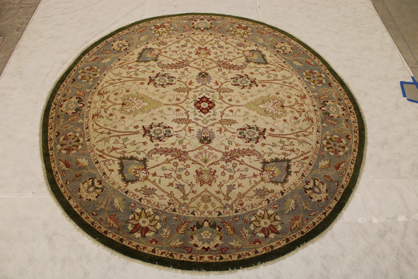 Round Rug, Oushak Rug, Hand Knotted, Colorful Rugs, Authentic Rug