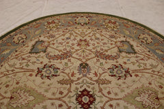 9'9" x 9'9" ft. Oushak Puja Round Rug