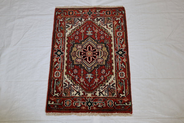 Serapi Rug, Persian Design Rug, Indian Wool Rug, 2x3 Rug