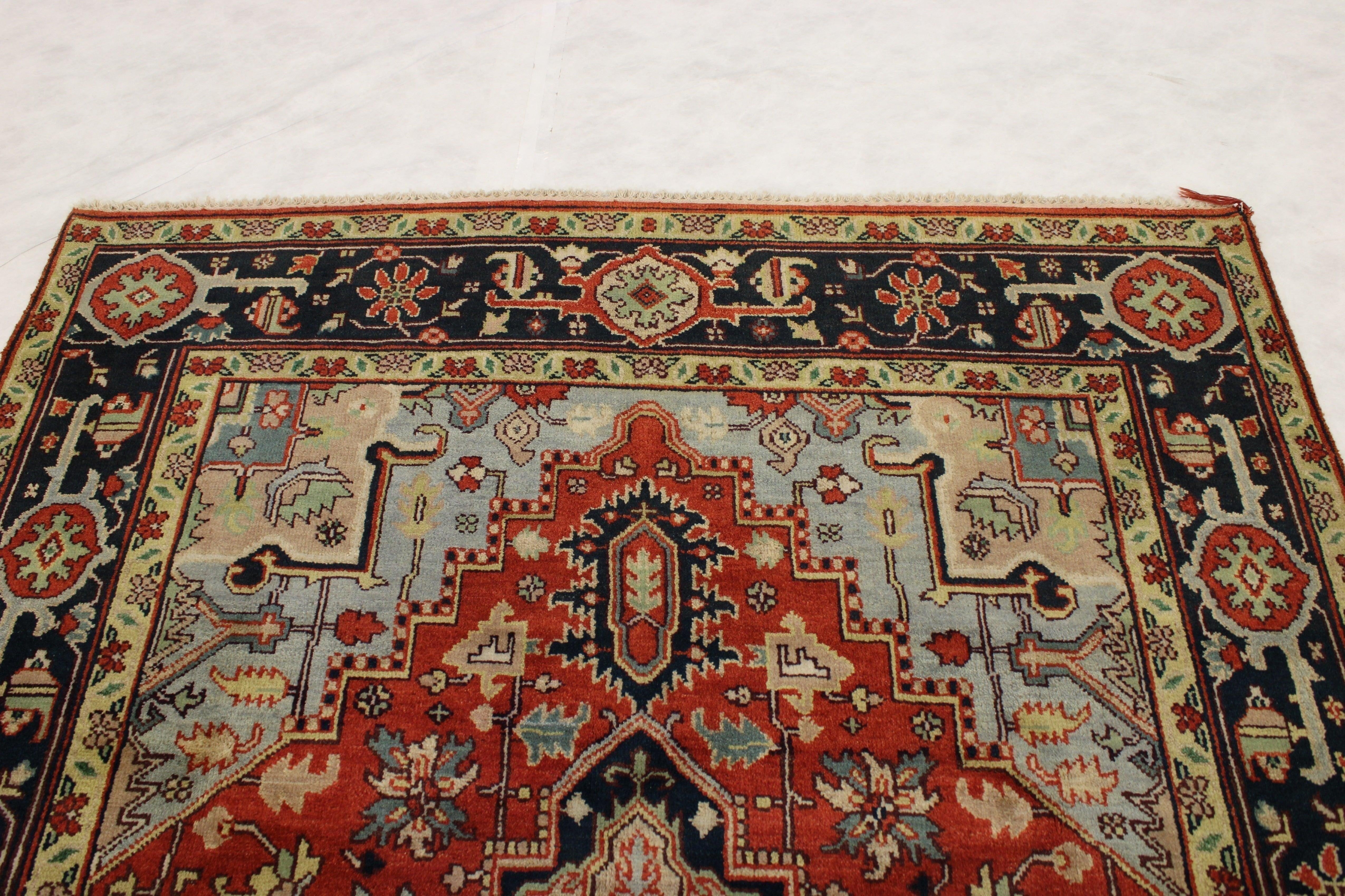 Serapi Rugs, Bright Colored Rugs, Carpet For Living Room, Traditional Rug 
