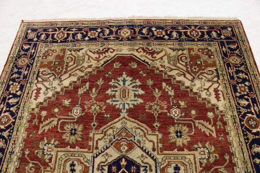 Serapi, Area Rug 6x9, Multicolored, Hand Knotted Rug, Office Rugs