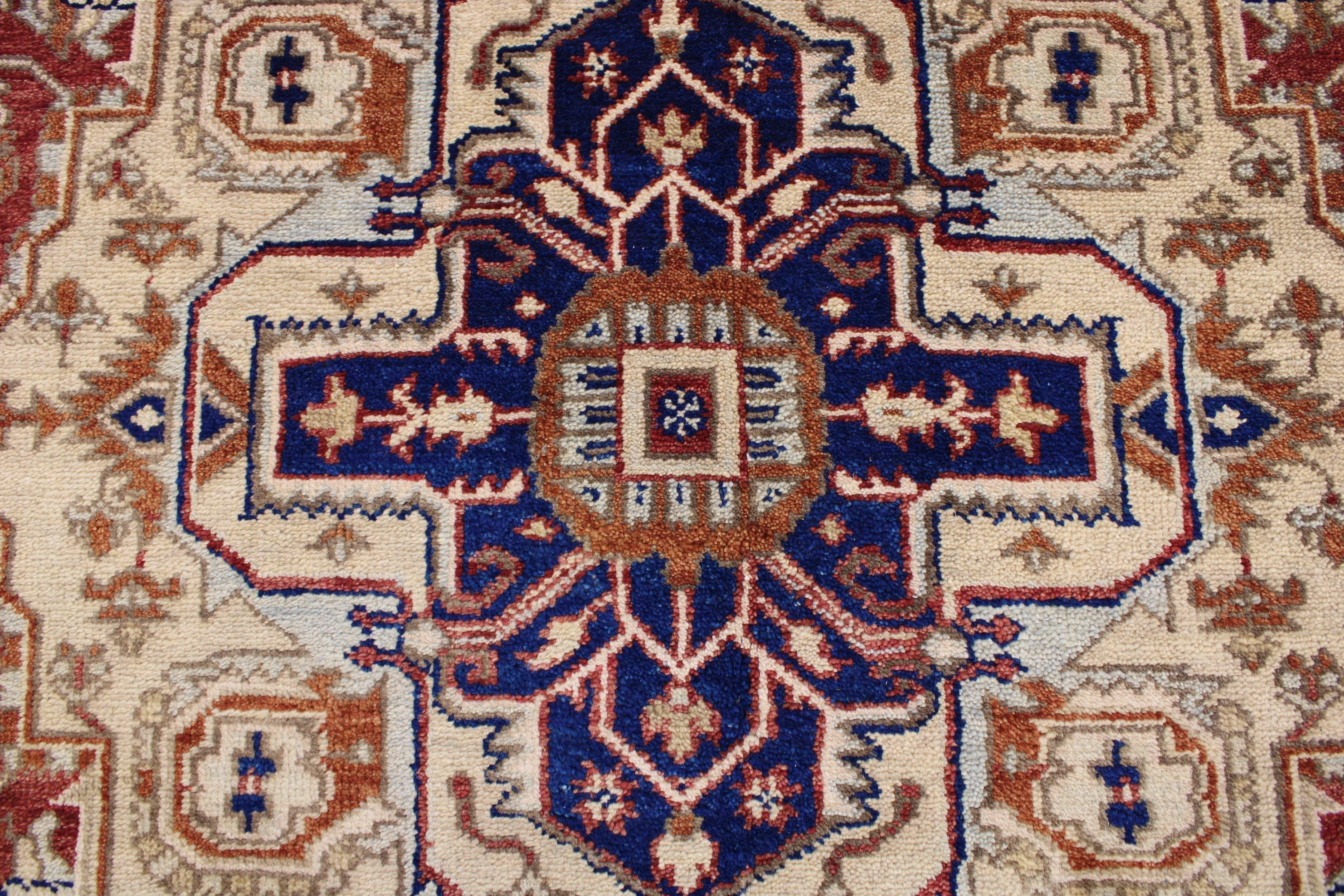 Serapi, Area Rug 6x9, Multicolored, Hand Knotted Rug, Office Rugs