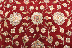 Silk Flower Rug, Hand Knotted Rug, Red Oriental Rugs, Colorful Rugs, Patio Carpet 