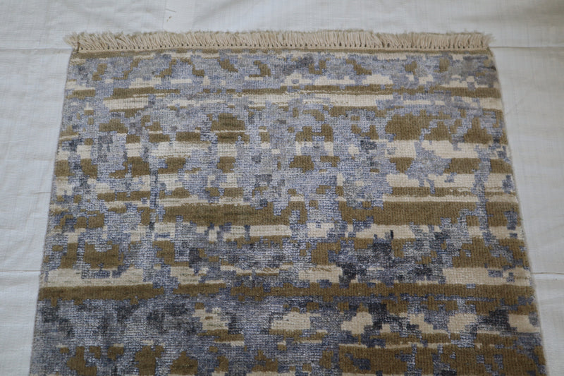 Kashmir Rug, Square Rug, Hand Knotted Rug