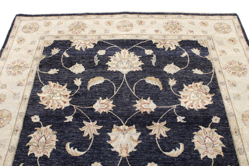 Black Oriental Rugs, Hand Knotted Wool Rug, High Twist Rug, 6x9 Rugs, Rug Types 