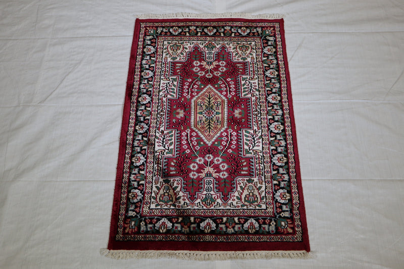 Jammu Kashmir Rug, Indian Traditional Rug, Colorful Area Rug