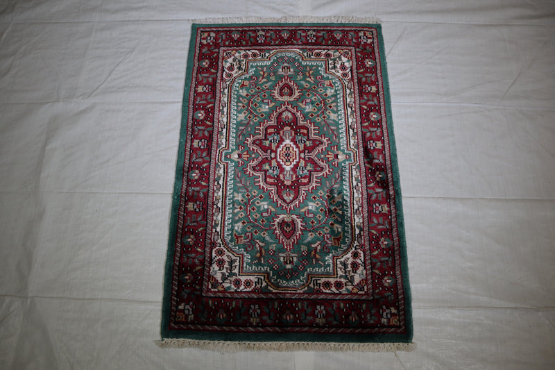 Jammu Kashmir Rug, Colorful Rug, Traditional Rug, 2x3 Rug