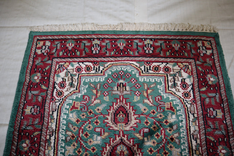 Jammu Kashmir Rug, Colorful Rug, Traditional Rug