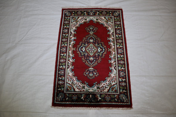 Jammu Kashmir Rug, Oriental Rug, Indian Rug, 2x3 Rug