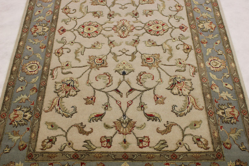 Silk Flower Rug, Persian Rugs, Persian Silk Rug, 4x6 Rug, Living Room Rugs