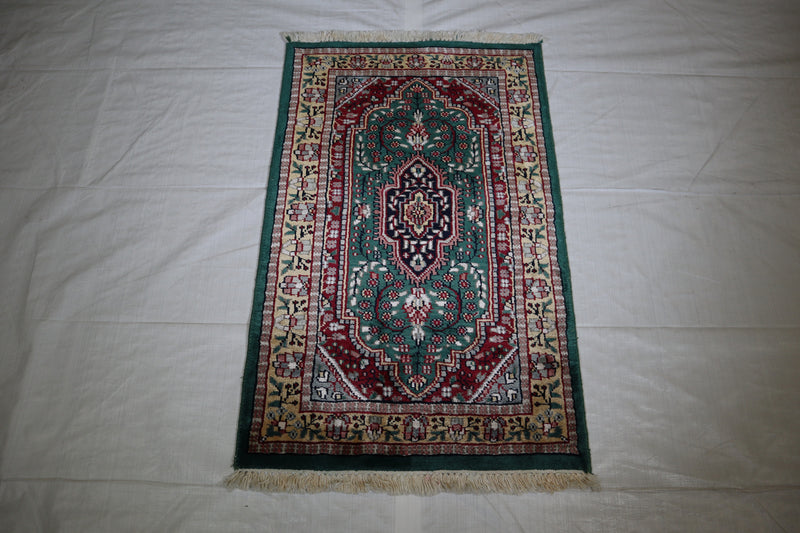 Jammu Rug, Kashmir Rug, Oriental Rug, Colorful Rug, 2x3 Rug 