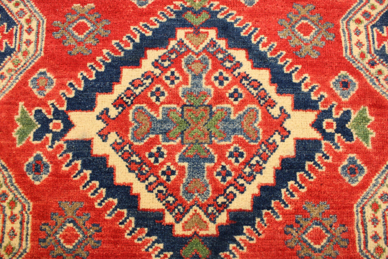 Kazak Rug, Afghan Rugs, 4x6 Rug, Area Rug For Living Room, King Bed Rug Size