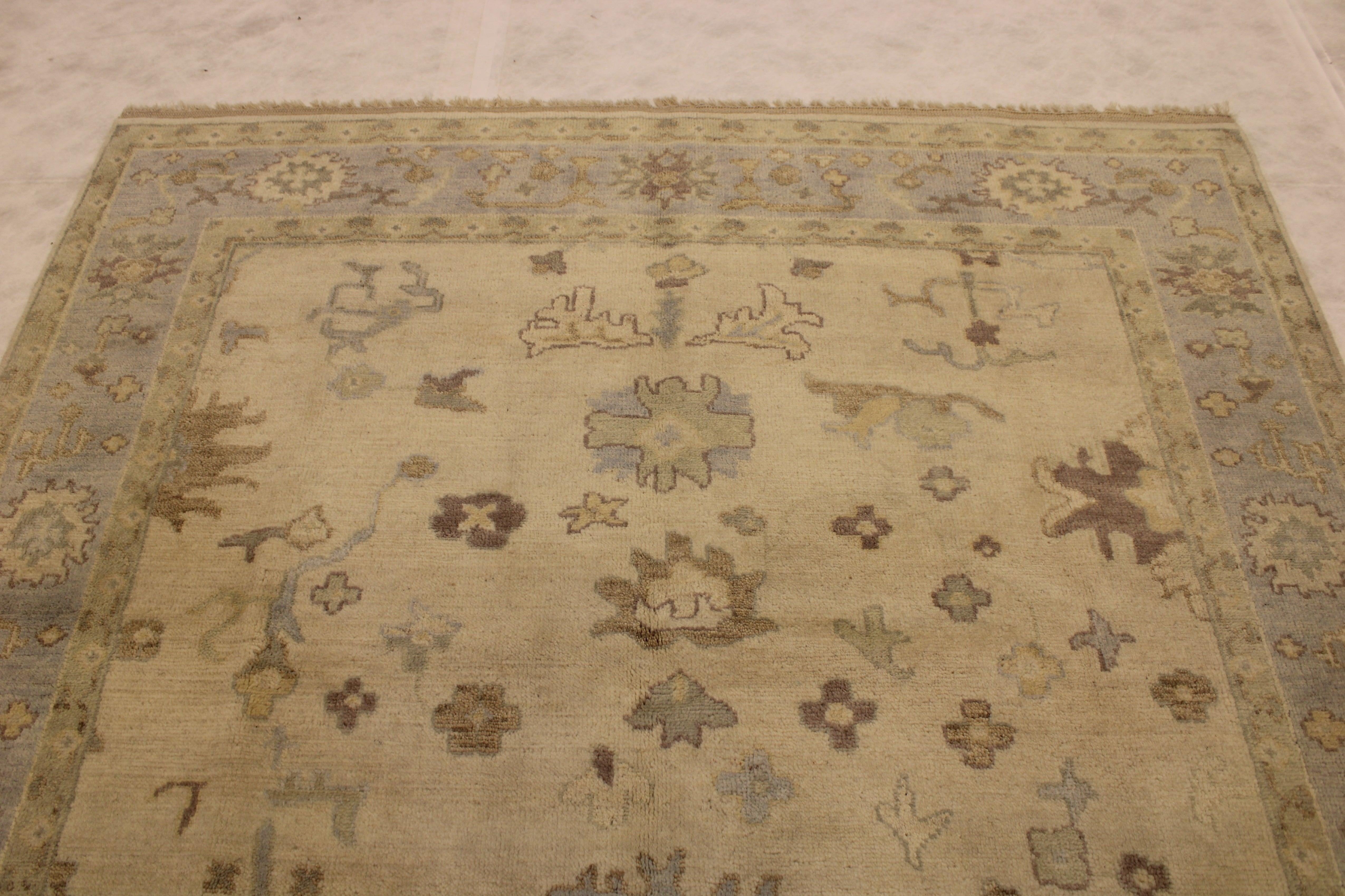6'2" x 8'10" Oushak Hand Knotted Rug