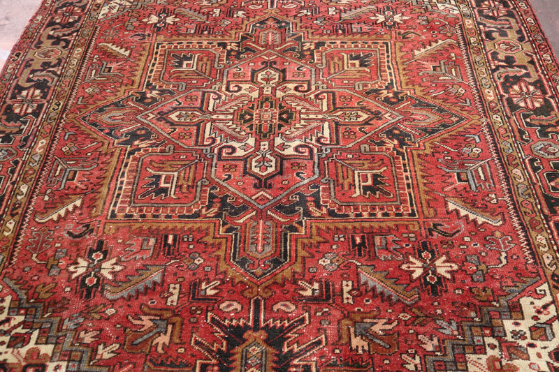 Heriz Rug, Persian Rug, Semi-Antique, Colorful Area Rug