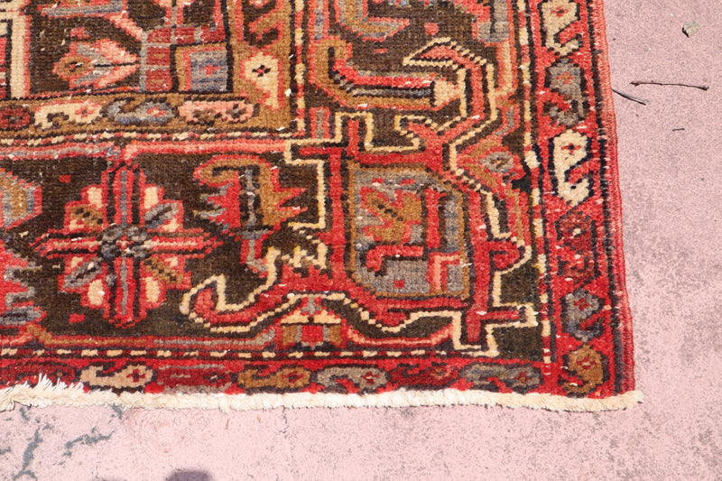 Heriz Rug, Persian Rug, Semi-Antique, Colorful Area Rug