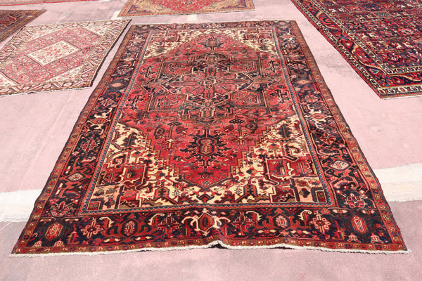 Heriz Rug, Handmade Persian Rugs, Bright Rug, Rug On Carpet