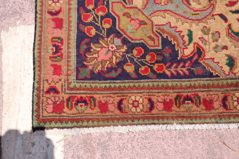 Tabriz Rug, Handmade Persian Rug, Floral Rug, 7x11 Rug