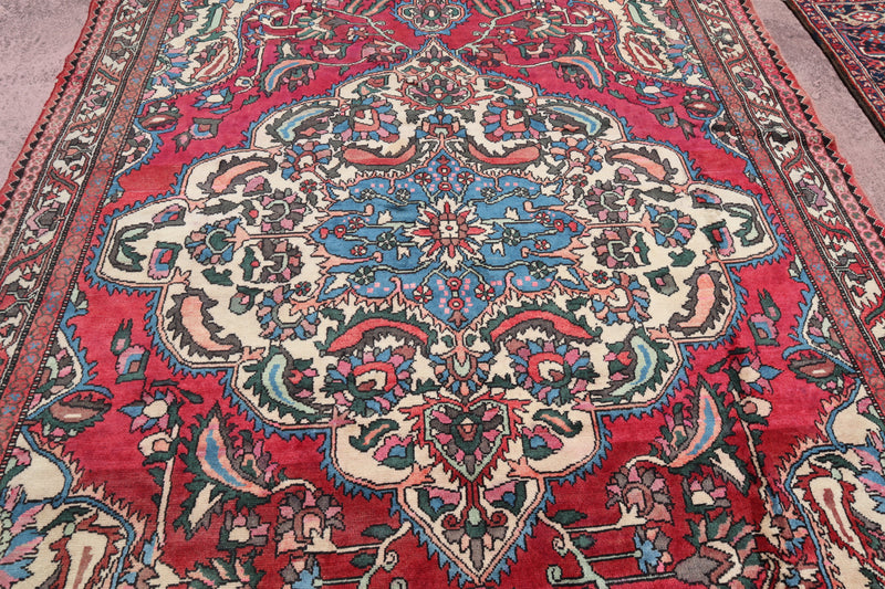 Bakthiar Rug, Colorful Area Rug, Hand Knotted Wool Rug