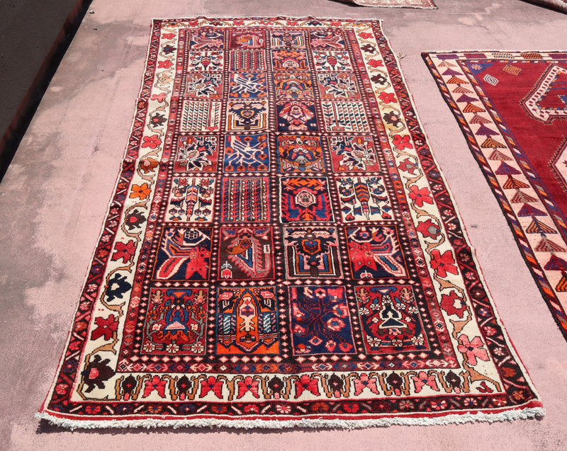 Bakhtiari Rug, Hand Knotted Persian Rug, Colorful Rug