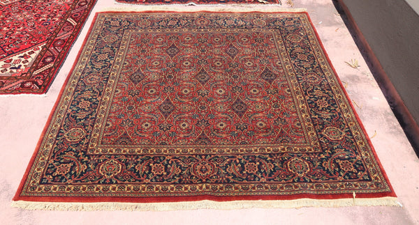 Persian Design Rug, Square Rug, Hand Knotted Rug