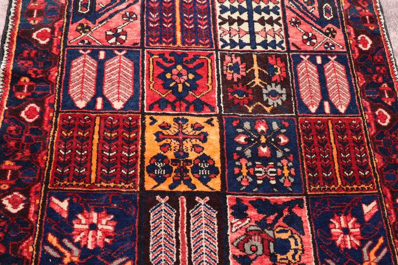 Bakhtiari Rug, Persian Rug, Multicolor Rug, Rug On Carpet