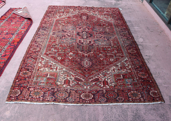 Heriz Rug, Persian Design Rug, Natural Multi, Wool Rug