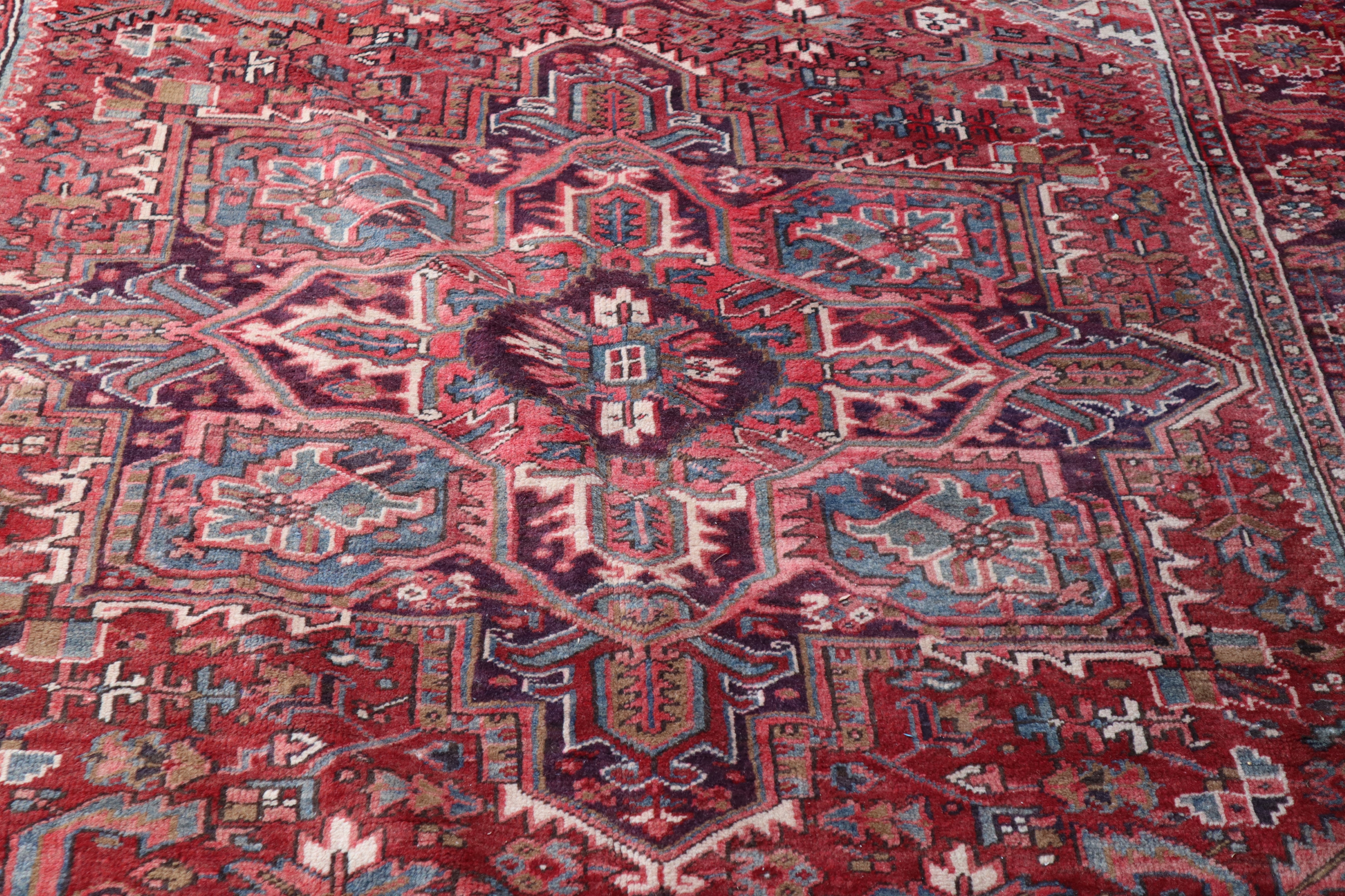 Heriz Rug, Persian Design Rug, Natural Multi, Wool Rug