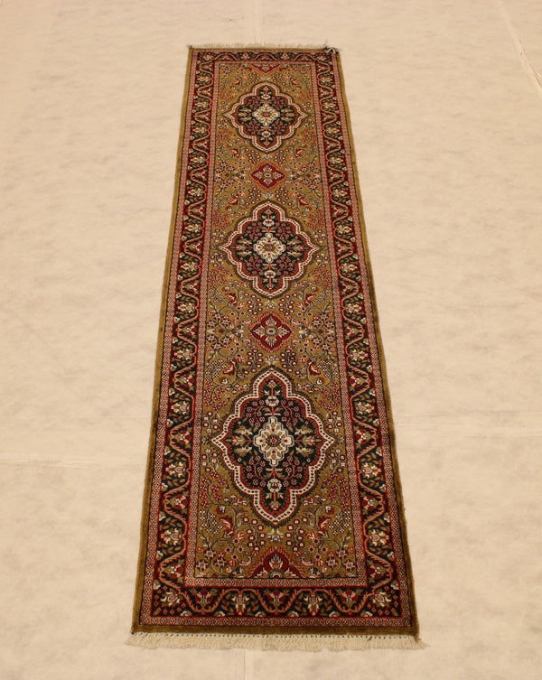 jammu kashmir rug, hand knotted runner, entryway runner, carpet runners, kitchen floor mats