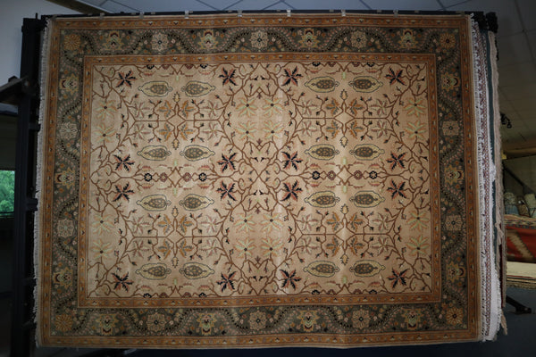 Agra Rug, Traditional Rug, Indian Wool Rug, 9x12 Rug